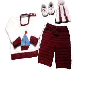 crochet unisex 4 pieces set/birthday/baby shower gifts