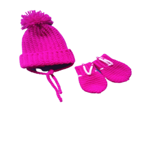 Newborn matching beanie hat and mittens|| newborn baby mittens with a matching hat