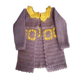 Stylish crochet baby girl cardicoat / handmade crochet cardigan for toddlers
