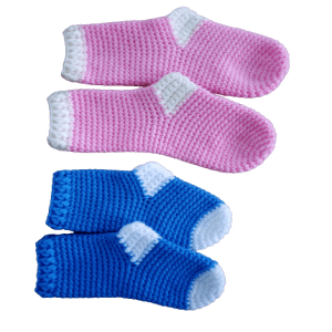 2 pairs crochet socks/ newborn, infants unique handmade gifts
